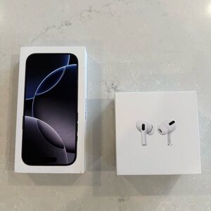 BOXES! iPhone 16 Pro Black 256 GB and AirPods Pro Empty Boxes!